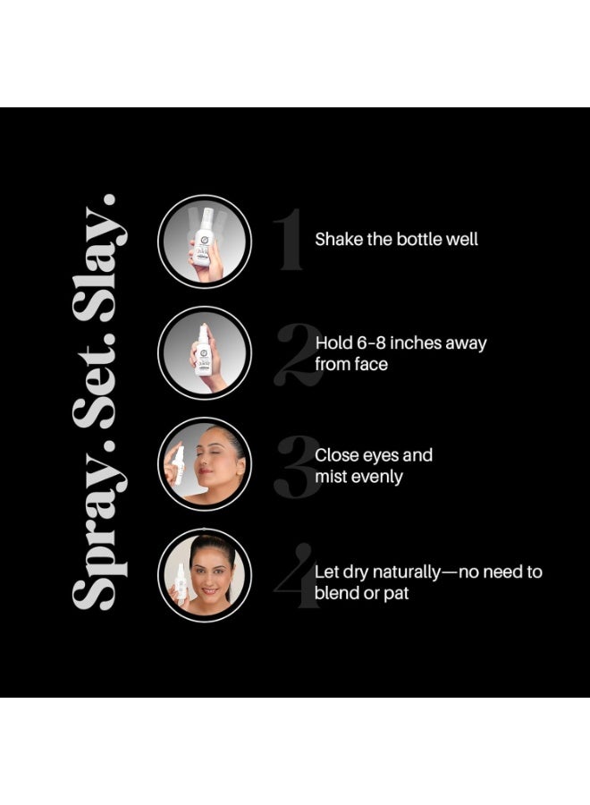 Colors Queen Fix Quickly Makeup Setting Spray – 70 ml | Long Lasting Makeup Fixer Spray for Face with Natural Finish, Makeup Keeps Makeup Intact & Hydrate | Light Weight, Quick Dry Makeup Fixer - Image 3